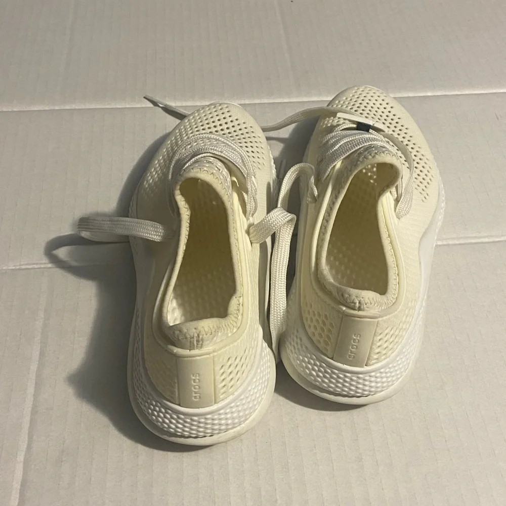 CROCS Women’s Cream Athletic Slip-On Sneakers